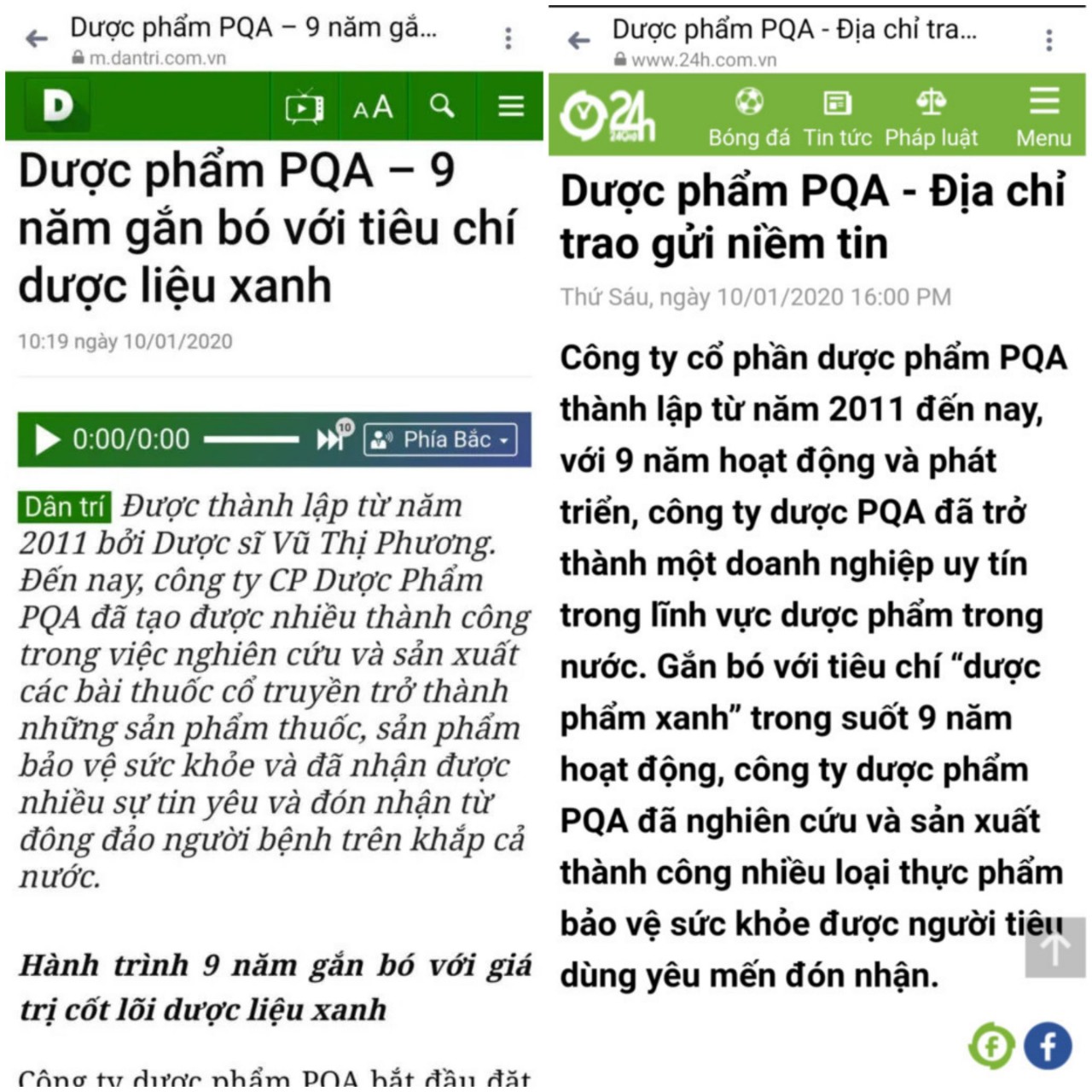 Báo chí viết về dược phẩm PQA